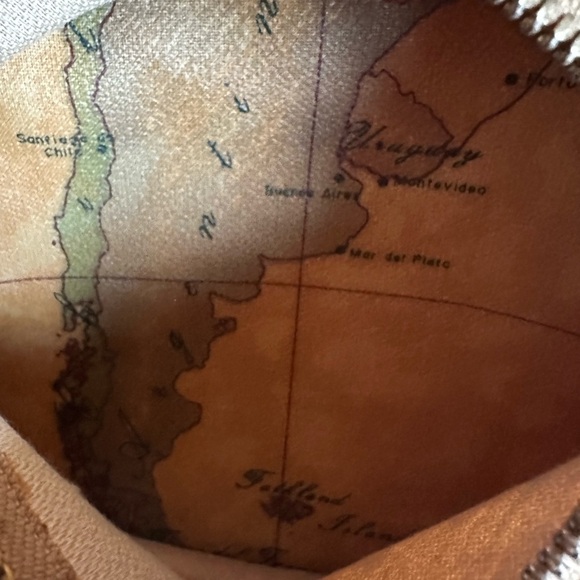 Alviero Martini Vintage Map Print Leather Backpack - Picture 10 of 11